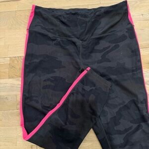 Rebook Camouflage Leggings with Pink Accents